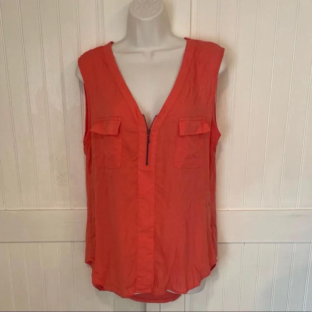 DEPT 222 coral Sleeveless summer top size L - Picture 1 of 4